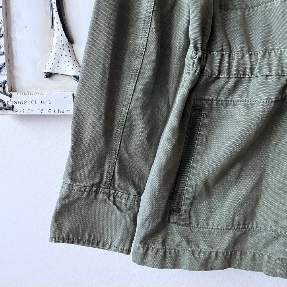 Melrose And Market Casual Green Cotton Utility Women’s Jacket Size S